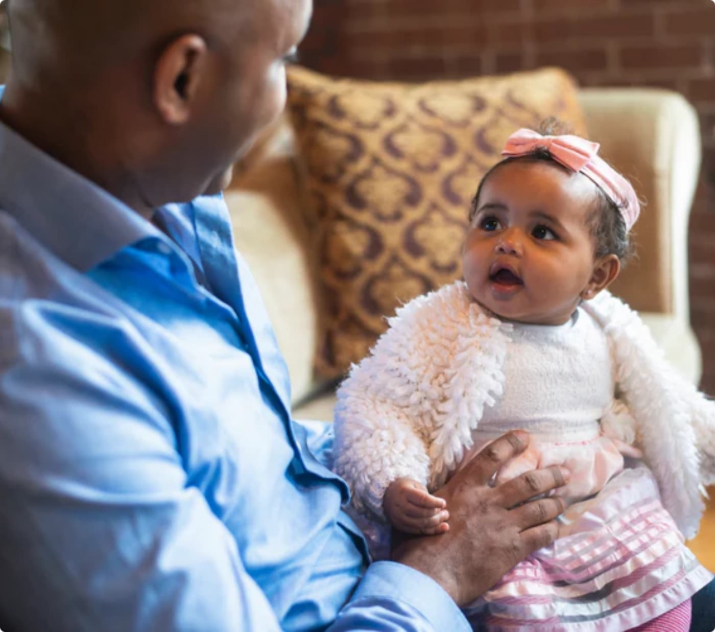 A father with his baby daughter